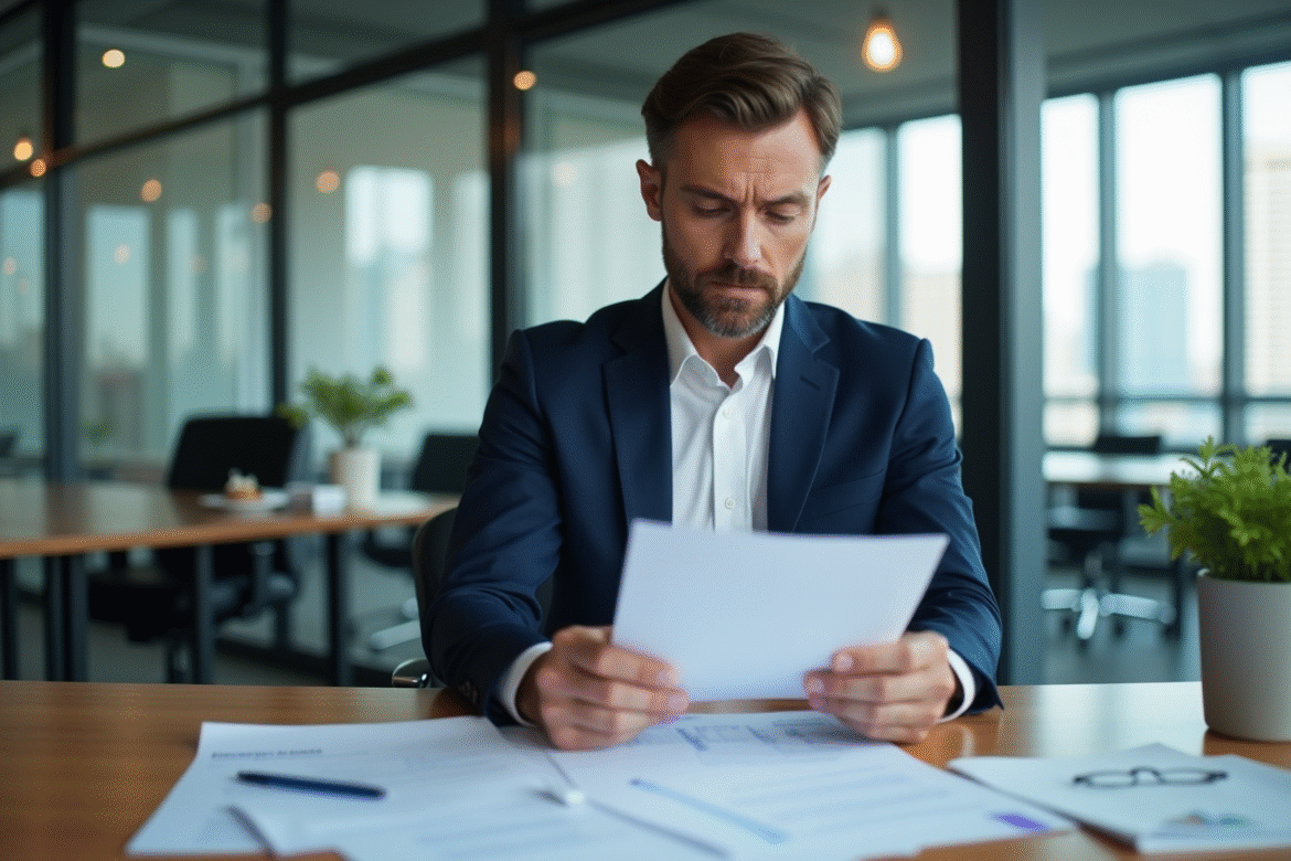 Agent immobilier professionnel en bureau moderne