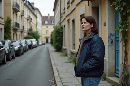Femme réfléchie dans la rue de Conflans Sainte Honorine