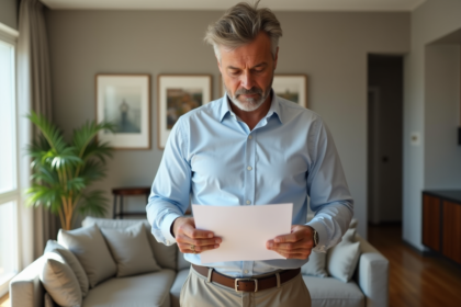 Homme d'âge moyen en tenue décontractée dans un salon lumineux