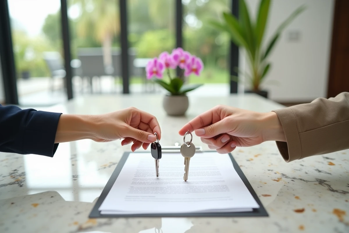 Remise des clés lors de la finalisation d'un achat immobilier en Thaïlande